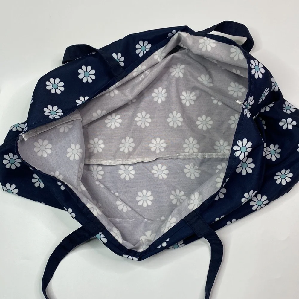 Kate Spade Navy Blue Daisy Large Tote Bag